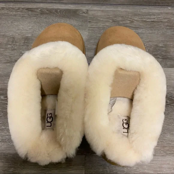 UGG |  Cluggette Fur Lined Slippers In Chestnut NEW In Box - Picture 9 of 11